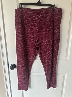 3x Terra & Sky Maroon Heathered leggings super comfy